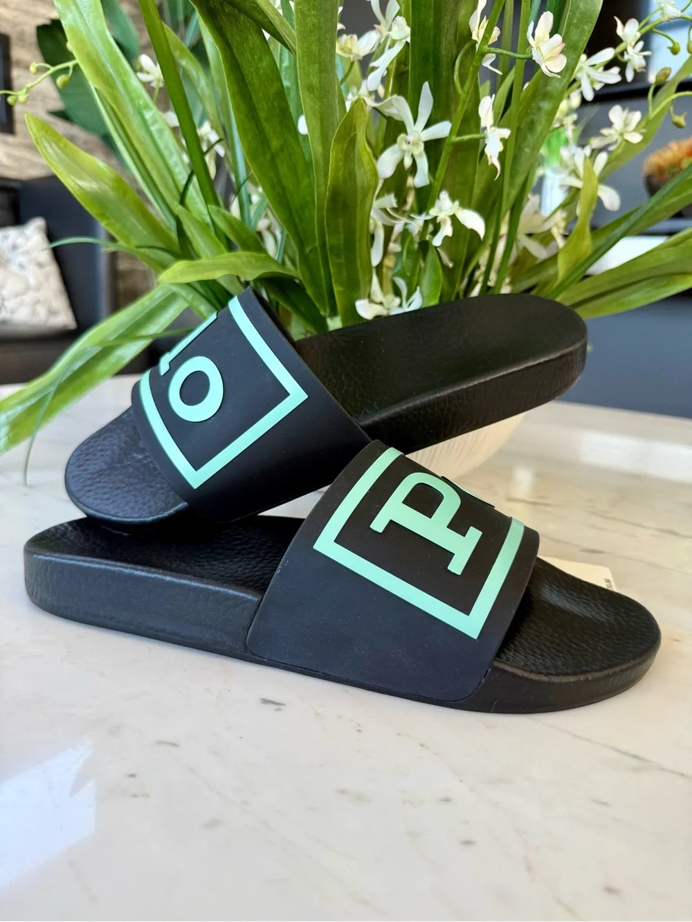 New POLO Logo Slide Men’s 11 Black/Mint